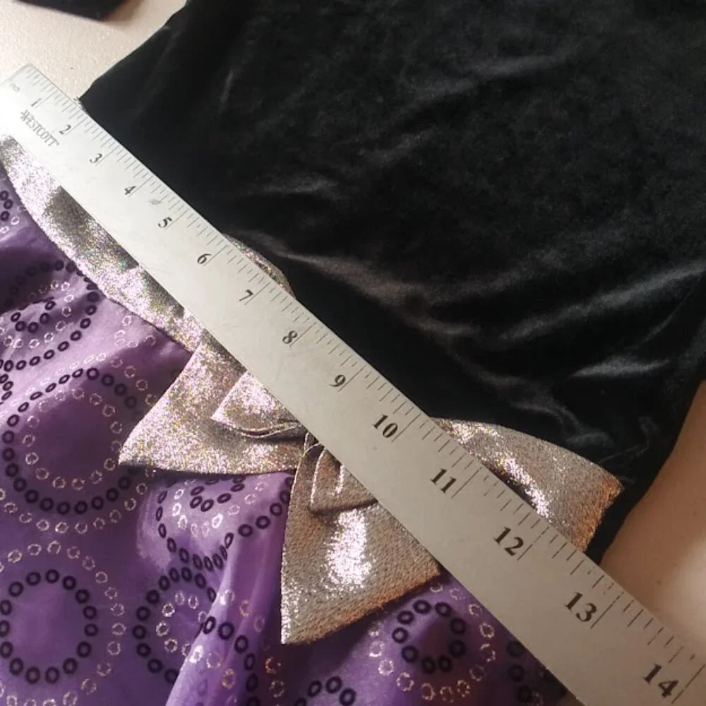 Jessica Ann girl's size 6X black and purple dress